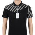 Short Sleeve Black with white strips top